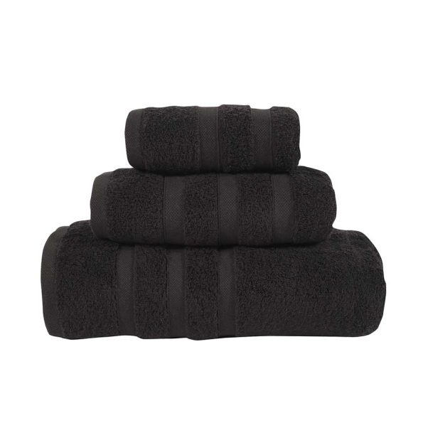 Hand towel black PRESTIGE, 30x50cm
